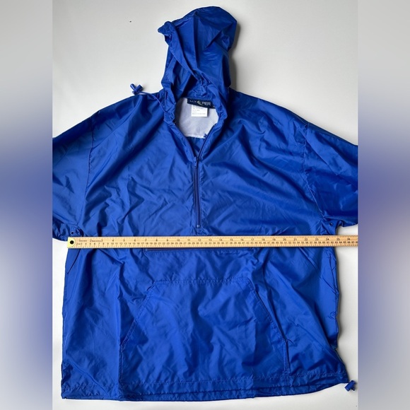 NWOT Luna Pier Blue Pullover Half Zip Hooded Windbreaker Jacket Men’s Sz Large - Picture 4 of 7